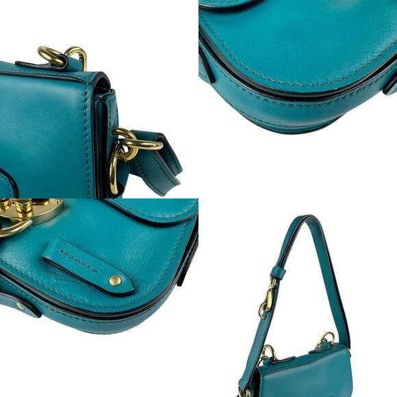 MIU MIU Blue Leather Shoulder Bag - Picture 4 of 5